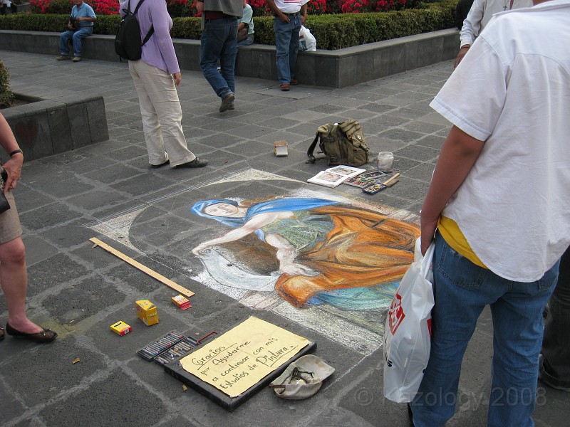 Mexico Pyramids - Mexico City 2009 1475.jpg - A trip to the Teotihuacan area of Mexico to visit the pyramids. A vast complex and a great climb to the top. This was followed by lunch in a cave, then a visit to the historical center of Mexico City. March 2009.